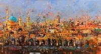 Shan Amrohvi, 24 x 48 inch, Acrylic on Canvas, Cityscape Painting, AC-SA-198